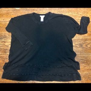 Hard Tail long sleeve black textured shirt size S